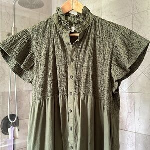 Acacia swimwear Marlie dress Spring ‘23 peyote (olive green)